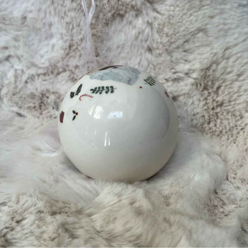 Prima Design Ceramic African American Santa Christmas Ornament